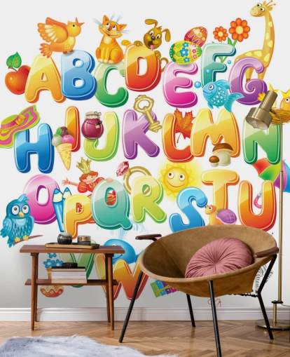 Alphabet for Kids with Pictures Wall Mural