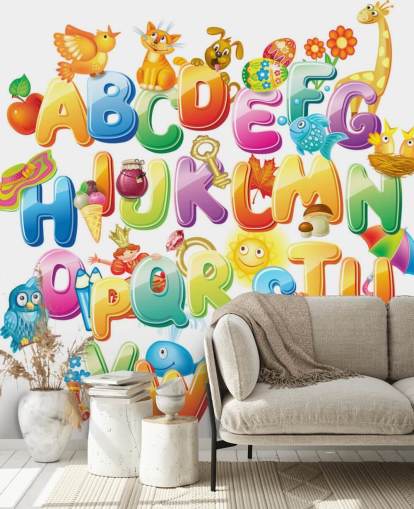 Alphabet for Kids with Pictures Wall Mural