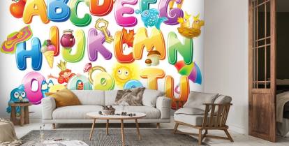 Alphabet For Kids With Pictures Wallpaper Mural Wallsauce Au Alphabet For Kids With Pictures Wallpaper Mural Wallsauce Au