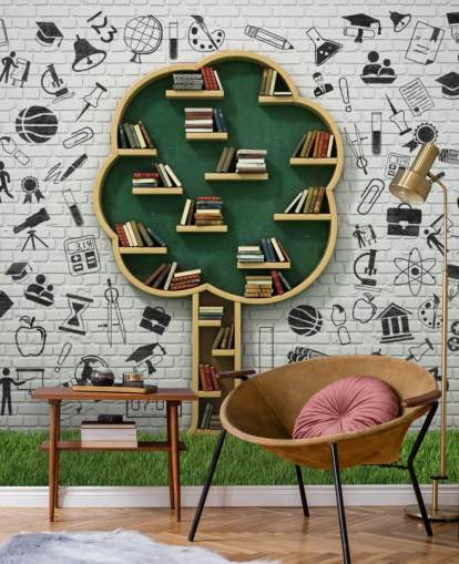 Scaffale albero Tree Book Shelf Wallpaper Scaffale albero Tree Book Shelf Wallpaper