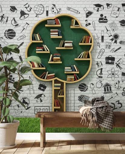 Tree Book Shelf Tree Book Shelf Wallpaper 