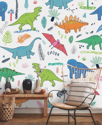 orange, blue and red dinosaur drawings wallpaper orange, blue and red dinosaur drawings wallpaper