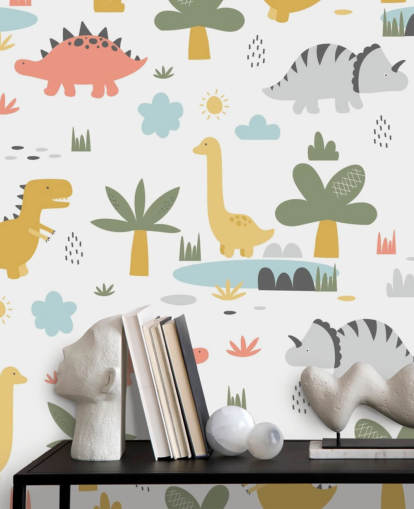 fondo de pantalla de dibujos animados de dinosaurios