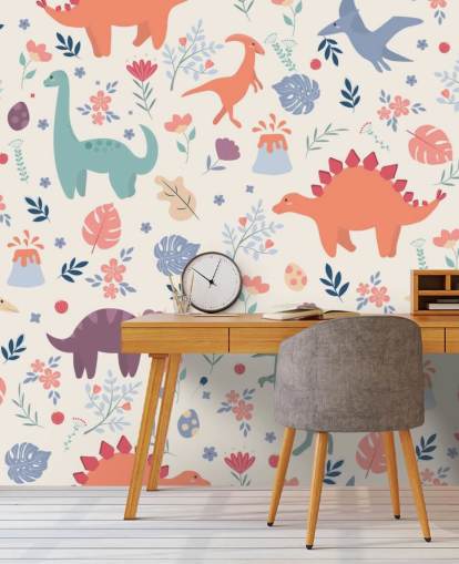 papel pintado de dinosaurios de colores lindos papel pintado de dinosaurios de colores lindos