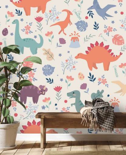 papel de parede bonito dinossauros coloridos papel de parede bonito dinossauros coloridos