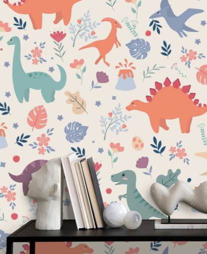 cute colourful dinosaurs wallpaper