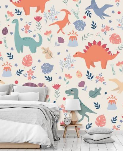 cute colourful dinosaurs wallpaper