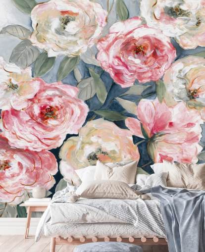 papel de parede rosa e branco