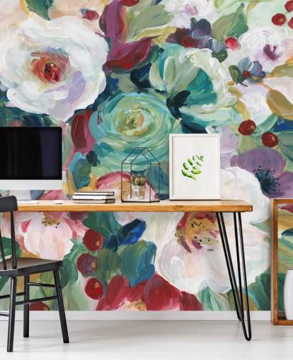 colourful painted flowers wallpaper colourful painted flowers wallpaper