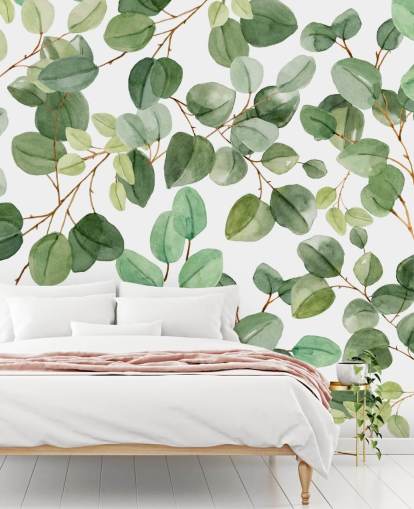 green leaf wallpaper