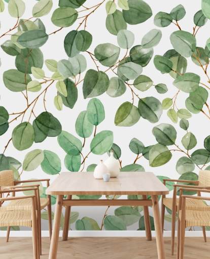 green leaf wallpaper