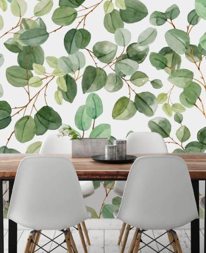 green leaf wallpaper