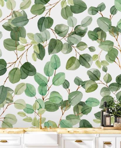 green leaf wallpaper