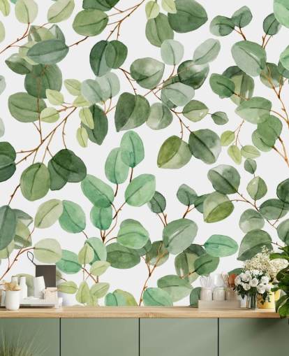 groen blad behang groen blad behang