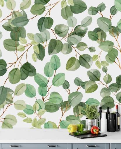 green leaf wallpaper