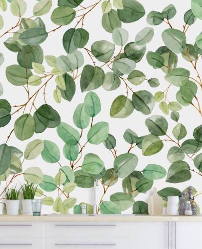 green leaf wallpaper