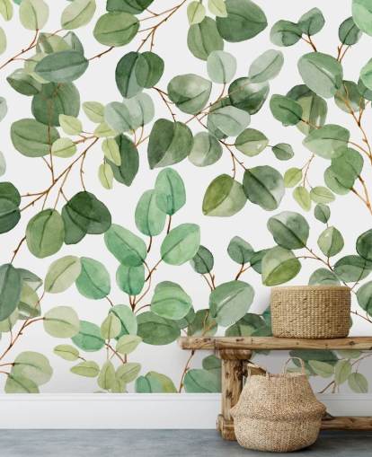 green leaf wallpaper