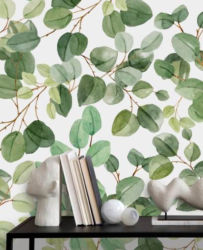 green leaf wallpaper