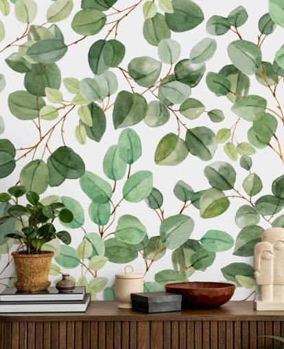 green leaf wallpaper