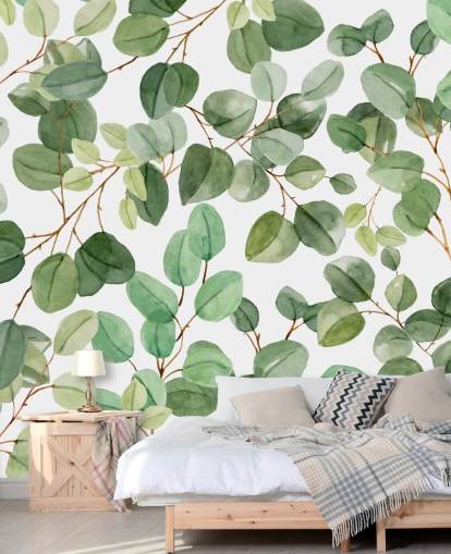 green leaf wallpaper