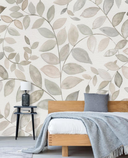 folhas cinza pálidas papel de parede folhas cinza pálidas papel de parede