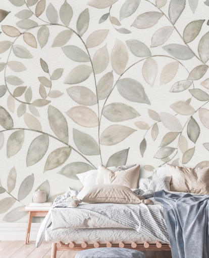 folhas cinza pálidas papel de parede folhas cinza pálidas papel de parede