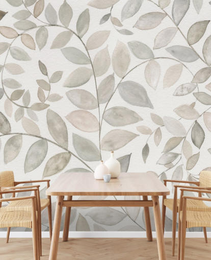 pale grey leaves wallpaper pale grey leaves wallpaper