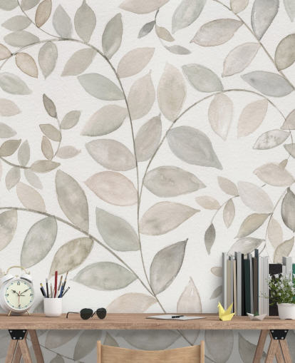 pale grey leaves wallpaper pale grey leaves wallpaper