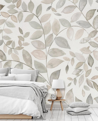 folhas cinza pálidas papel de parede folhas cinza pálidas papel de parede