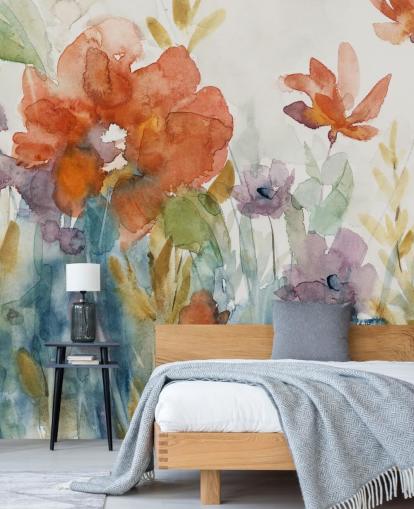 watercolour flowers wallpaper