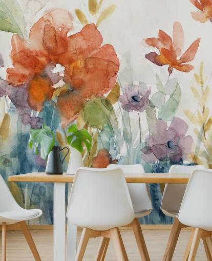 akvarel blomster tapet akvarel blomster tapet