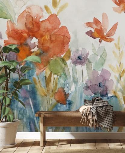 watercolour flowers wallpaper watercolour flowers wallpaper