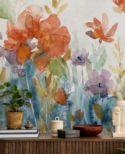 watercolour flowers wallpaper watercolour flowers wallpaper