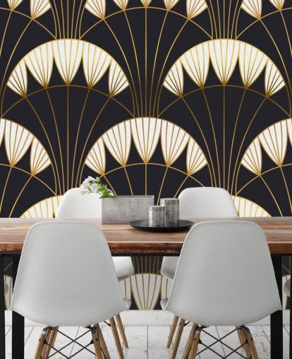 donker vintage behang