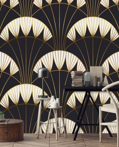 donker vintage behang