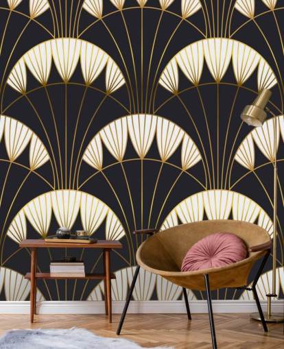 donker vintage behang