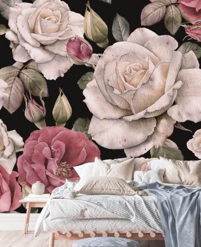dark floral pink and white flowers wallpaper dark floral pink and white flowers wallpaper