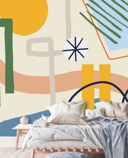 colourful line art abstract wallpaper