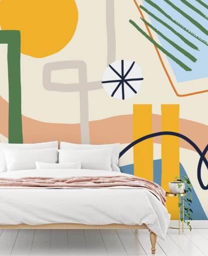 colourful line art abstract wallpaper