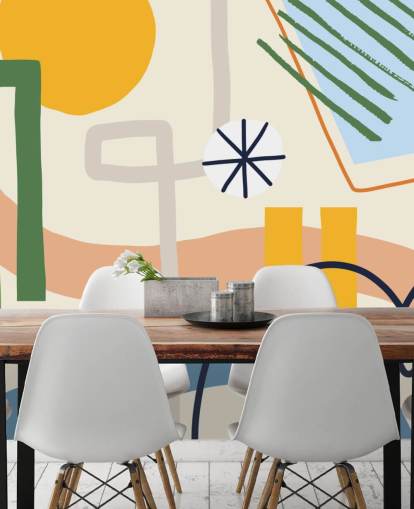 colourful line art abstract wallpaper