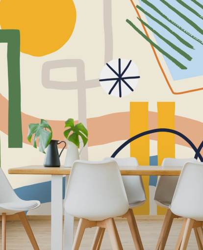 colourful line art abstract wallpaper