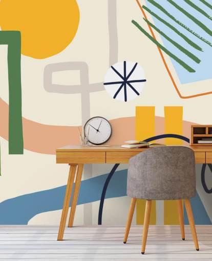 colourful line art abstract wallpaper