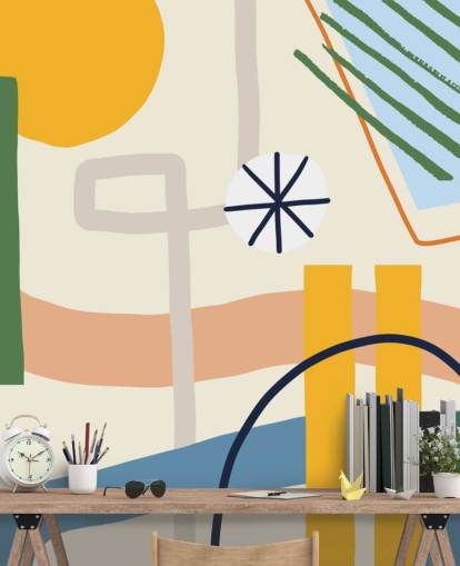 colourful line art abstract wallpaper