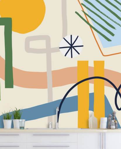 colourful line art abstract wallpaper