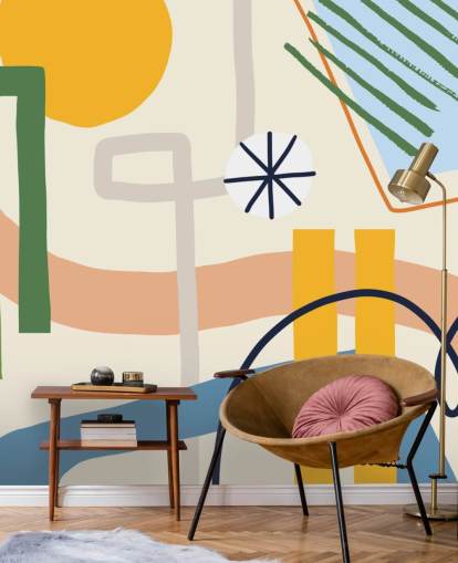 papel de parede abstrato de arte colorida