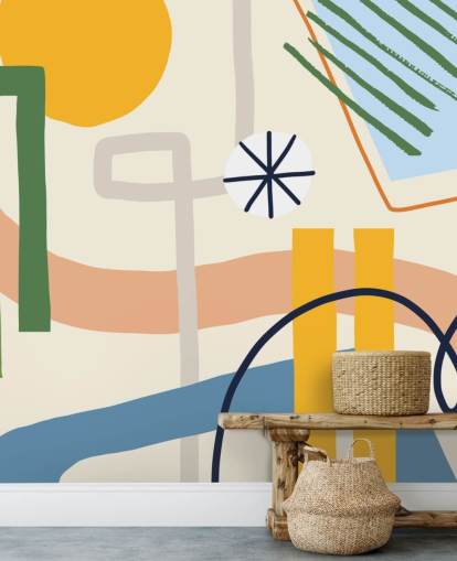 papel de parede abstrato de arte colorida