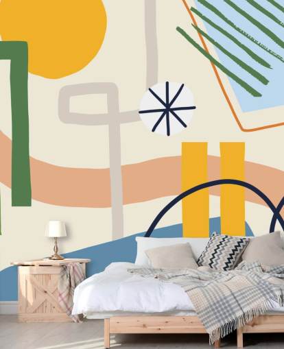 colourful line art abstract wallpaper