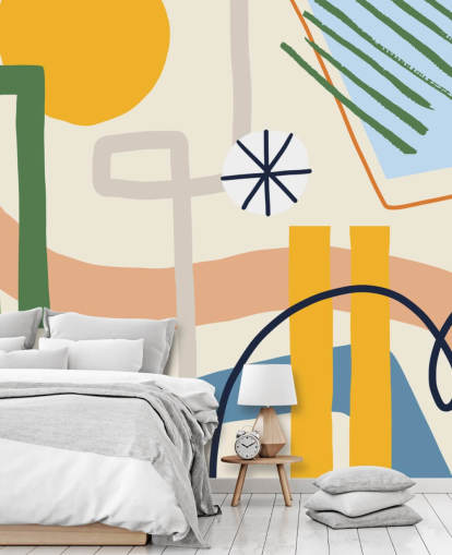 colourful line art abstract wallpaper