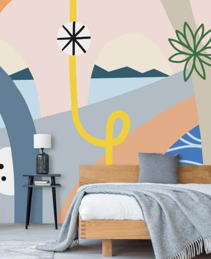 kleurrijk abstract straatbehang