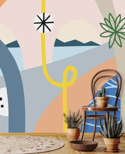 värikäs abstrakti katu tapetti